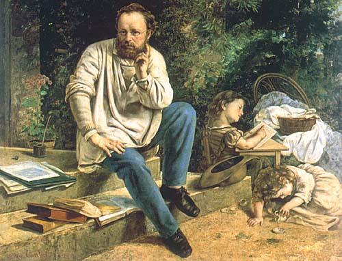 Gustave Courbet Proudhon and his children Germany oil painting art